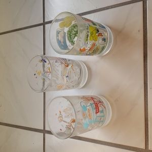 Vintage rare hard to find set of McDonalds Disney years of magic tumblers (3)